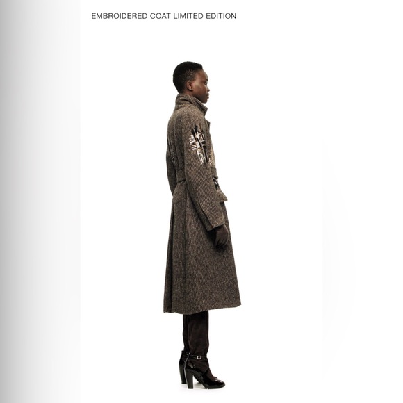 Zara Limited Edition Coat,collection embroidered Sequin Coat - Picture 7 of 8